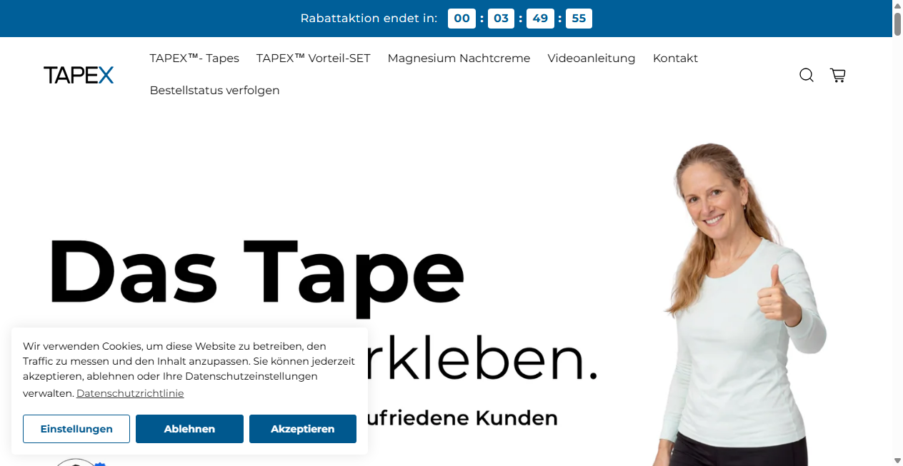 Fake-Shop Warnung: Fake Shop Warnung: tapex-tapes.de (2026)
