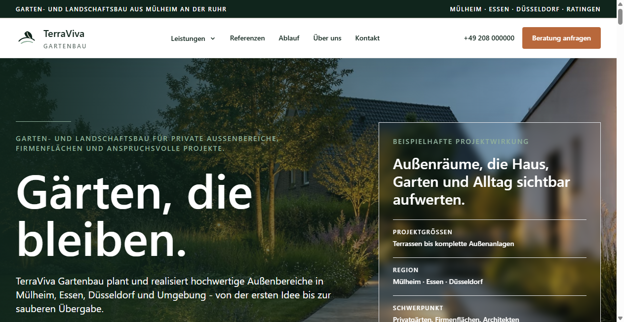 Bestätigte Warnung zu terraviva-gartenbau.de (2026)