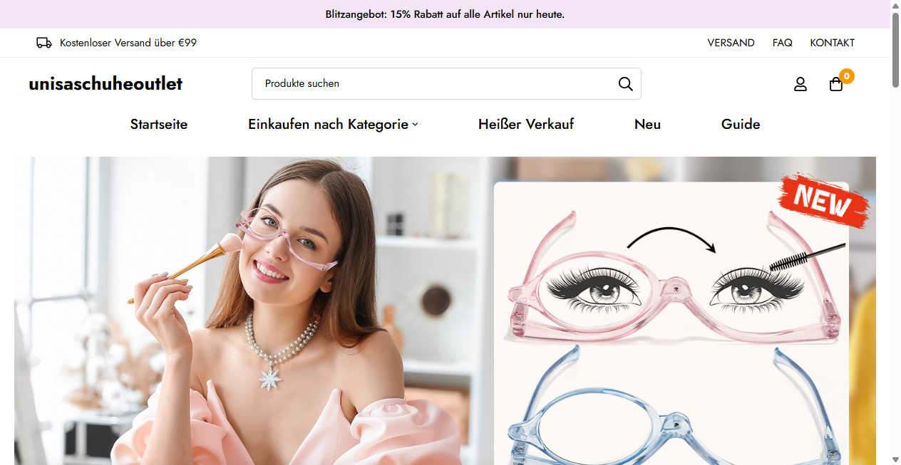 Bestätigte Warnung zu unisaschuheoutlet.de (2026)