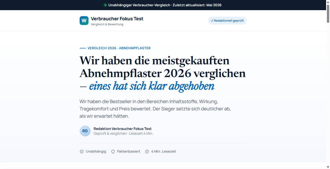 Bestätigte Warnung zu verbraucherfokus-test.de (2026)