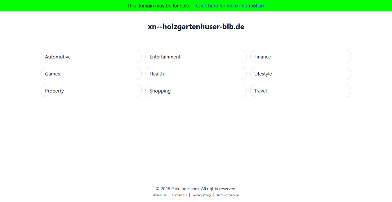 Bestätigte Warnung zu xn--holzgartenhuser-blb.de (2026)