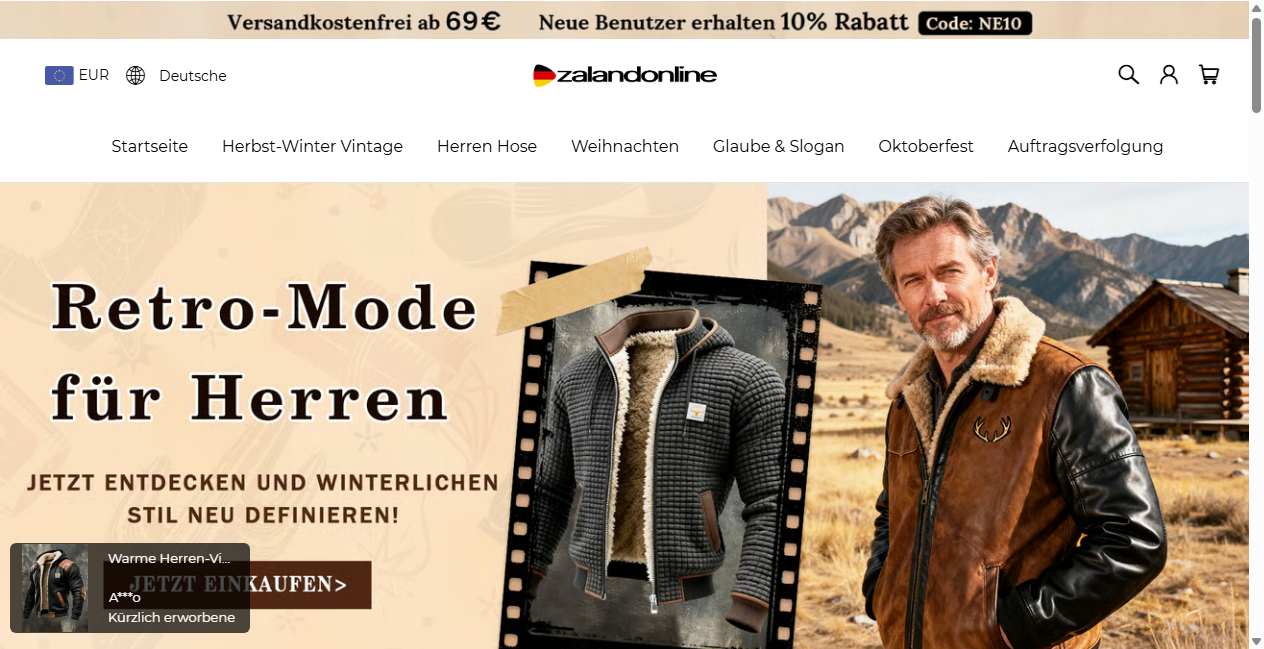 Bestätigte Warnung zu zalandonline.de (2026)