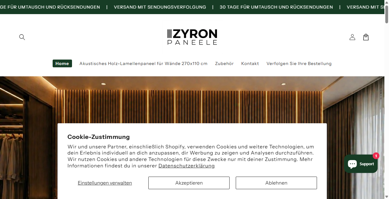 Bestätigte Warnung zu zyronpaneele.com (2026)